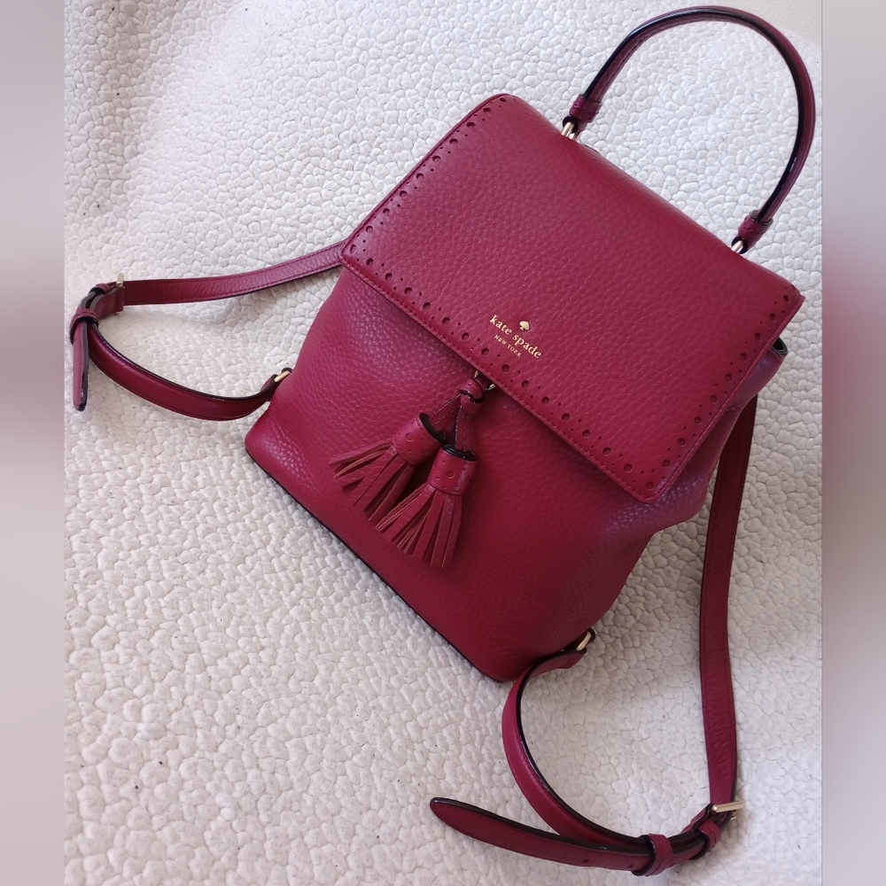 Kate Spade Teba Backpack Purse James Street Merlot